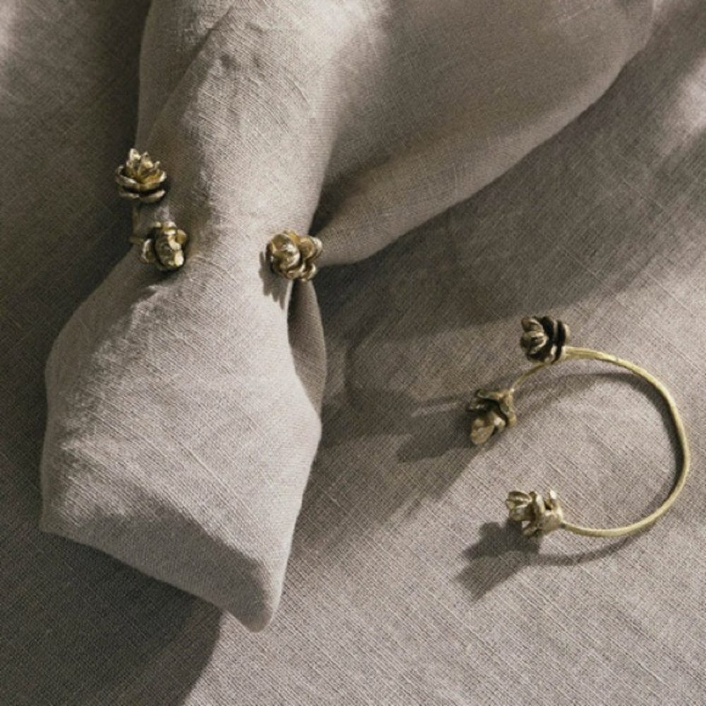 Ferm Living Gold Forest Napkin Rings Set